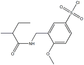 4-methoxy-3-[(2-methylbutanamido)methyl]benzene-1-sulfonyl chloride Struktur