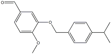 4-methoxy-3-{[4-(propan-2-yl)phenyl]methoxy}benzaldehyde Struktur