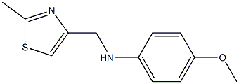 4-methoxy-N-[(2-methyl-1,3-thiazol-4-yl)methyl]aniline 结构式