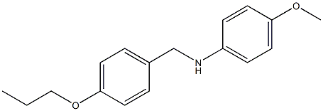 4-methoxy-N-[(4-propoxyphenyl)methyl]aniline Struktur