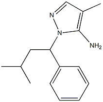 4-methyl-1-(3-methyl-1-phenylbutyl)-1H-pyrazol-5-amine|