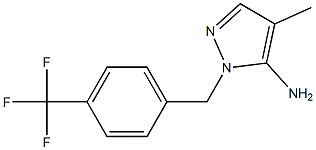 4-methyl-1-{[4-(trifluoromethyl)phenyl]methyl}-1H-pyrazol-5-amine Struktur