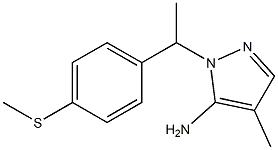 4-methyl-1-{1-[4-(methylsulfanyl)phenyl]ethyl}-1H-pyrazol-5-amine|