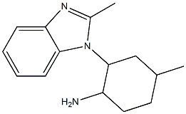 4-methyl-2-(2-methyl-1H-1,3-benzodiazol-1-yl)cyclohexan-1-amine,,结构式