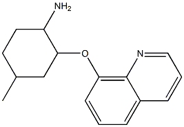 4-methyl-2-(quinolin-8-yloxy)cyclohexan-1-amine,,结构式