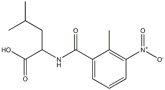 4-methyl-2-[(2-methyl-3-nitrophenyl)formamido]pentanoic acid 结构式