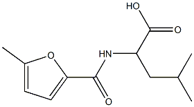 4-methyl-2-[(5-methylfuran-2-yl)formamido]pentanoic acid Struktur