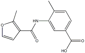 4-methyl-3-[(2-methyl-3-furoyl)amino]benzoic acid Struktur