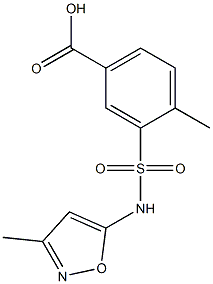 4-methyl-3-[(3-methyl-1,2-oxazol-5-yl)sulfamoyl]benzoic acid