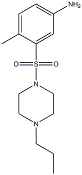 4-methyl-3-[(4-propylpiperazine-1-)sulfonyl]aniline,,结构式