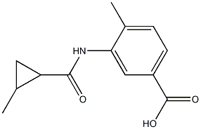 4-methyl-3-{[(2-methylcyclopropyl)carbonyl]amino}benzoic acid 结构式