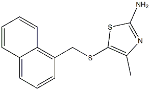 4-methyl-5-[(naphthalen-1-ylmethyl)sulfanyl]-1,3-thiazol-2-amine,,结构式