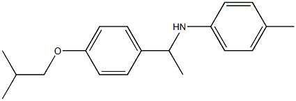 4-methyl-N-{1-[4-(2-methylpropoxy)phenyl]ethyl}aniline Struktur