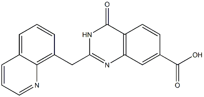 4-oxo-2-(quinolin-8-ylmethyl)-3,4-dihydroquinazoline-7-carboxylic acid Structure