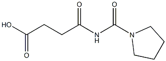 4-oxo-4-(pyrrolidin-1-ylcarbonylamino)butanoic acid 化学構造式