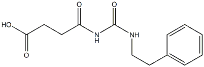 4-oxo-4-{[(2-phenylethyl)carbamoyl]amino}butanoic acid 化学構造式