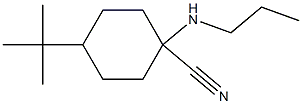 4-tert-butyl-1-(propylamino)cyclohexane-1-carbonitrile Struktur