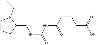 5-({[(1-ethylpyrrolidin-2-yl)methyl]carbamoyl}amino)-5-oxopentanoic acid,,结构式