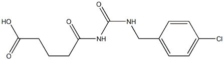 5-({[(4-chlorophenyl)methyl]carbamoyl}amino)-5-oxopentanoic acid 化学構造式