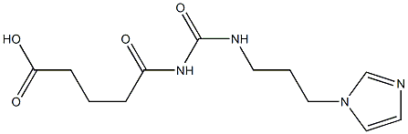 5-({[3-(1H-imidazol-1-yl)propyl]carbamoyl}amino)-5-oxopentanoic acid,,结构式