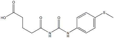 5-({[4-(methylsulfanyl)phenyl]carbamoyl}amino)-5-oxopentanoic acid Struktur