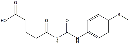 5-({[4-(methylsulfanyl)phenyl]carbamoyl}amino)-5-oxopentanoic acid 结构式