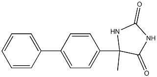 5-(1,1'-biphenyl-4-yl)-5-methylimidazolidine-2,4-dione Structure