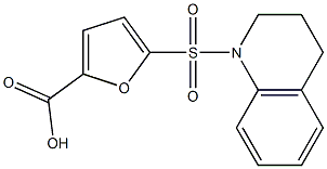 5-(1,2,3,4-tetrahydroquinoline-1-sulfonyl)furan-2-carboxylic acid 化学構造式