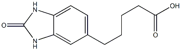 5-(2-oxo-2,3-dihydro-1H-1,3-benzodiazol-5-yl)pentanoic acid 化学構造式
