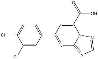 5-(3,4-dichlorophenyl)-[1,2,4]triazolo[1,5-a]pyrimidine-7-carboxylic acid 化学構造式