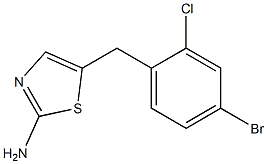 5-(4-bromo-2-chlorobenzyl)-1,3-thiazol-2-amine Structure