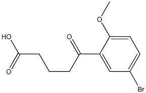 5-(5-bromo-2-methoxyphenyl)-5-oxopentanoic acid,,结构式