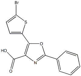 5-(5-bromothiophen-2-yl)-2-phenyl-1,3-oxazole-4-carboxylic acid Structure