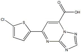 5-(5-chlorothiophen-2-yl)-[1,2,4]triazolo[1,5-a]pyrimidine-7-carboxylic acid Struktur