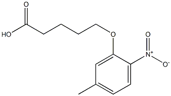 5-(5-methyl-2-nitrophenoxy)pentanoic acid Struktur