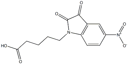 5-(5-nitro-2,3-dioxo-2,3-dihydro-1H-indol-1-yl)pentanoic acid