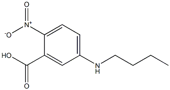 5-(butylamino)-2-nitrobenzoic acid,,结构式