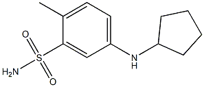 5-(cyclopentylamino)-2-methylbenzene-1-sulfonamide 化学構造式