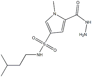 5-(hydrazinocarbonyl)-1-methyl-N-(3-methylbutyl)-1H-pyrrole-3-sulfonamide Structure