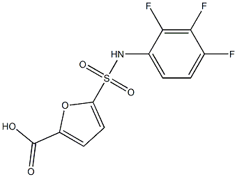 5-[(2,3,4-trifluorophenyl)sulfamoyl]furan-2-carboxylic acid 结构式