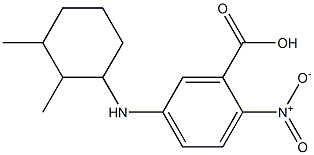 5-[(2,3-dimethylcyclohexyl)amino]-2-nitrobenzoic acid,,结构式