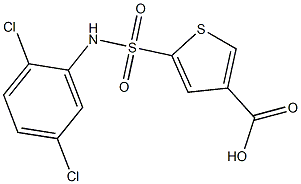 5-[(2,5-dichlorophenyl)sulfamoyl]thiophene-3-carboxylic acid 化学構造式