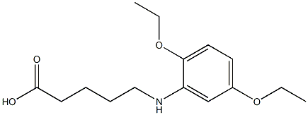 5-[(2,5-diethoxyphenyl)amino]pentanoic acid 化学構造式