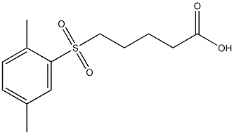 5-[(2,5-dimethylbenzene)sulfonyl]pentanoic acid Structure