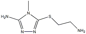 5-[(2-aminoethyl)sulfanyl]-4-methyl-4H-1,2,4-triazol-3-amine 结构式