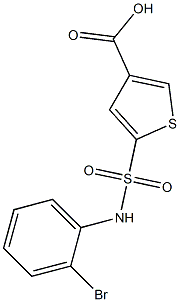 5-[(2-bromophenyl)sulfamoyl]thiophene-3-carboxylic acid,,结构式
