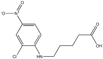 5-[(2-chloro-4-nitrophenyl)amino]pentanoic acid 化学構造式