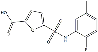 5-[(2-fluoro-5-methylphenyl)sulfamoyl]furan-2-carboxylic acid Struktur