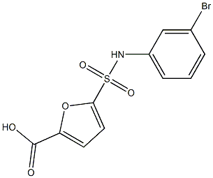 5-[(3-bromophenyl)sulfamoyl]furan-2-carboxylic acid Structure