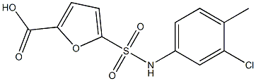 5-[(3-chloro-4-methylphenyl)sulfamoyl]furan-2-carboxylic acid 化学構造式